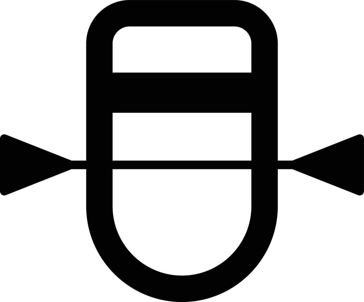 icône de glyphe de bateau vecteur