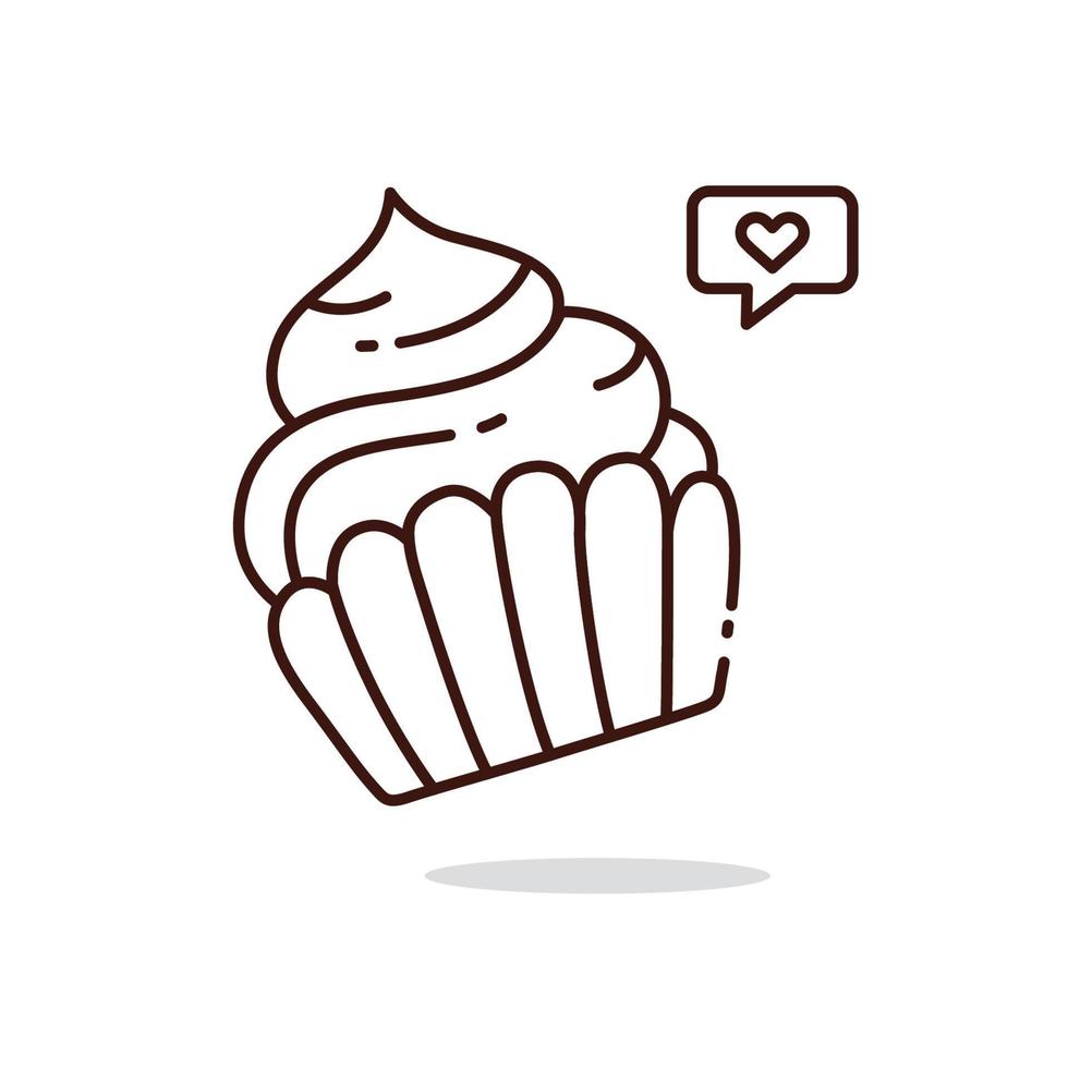 illustration graphique vectoriel de cupcake