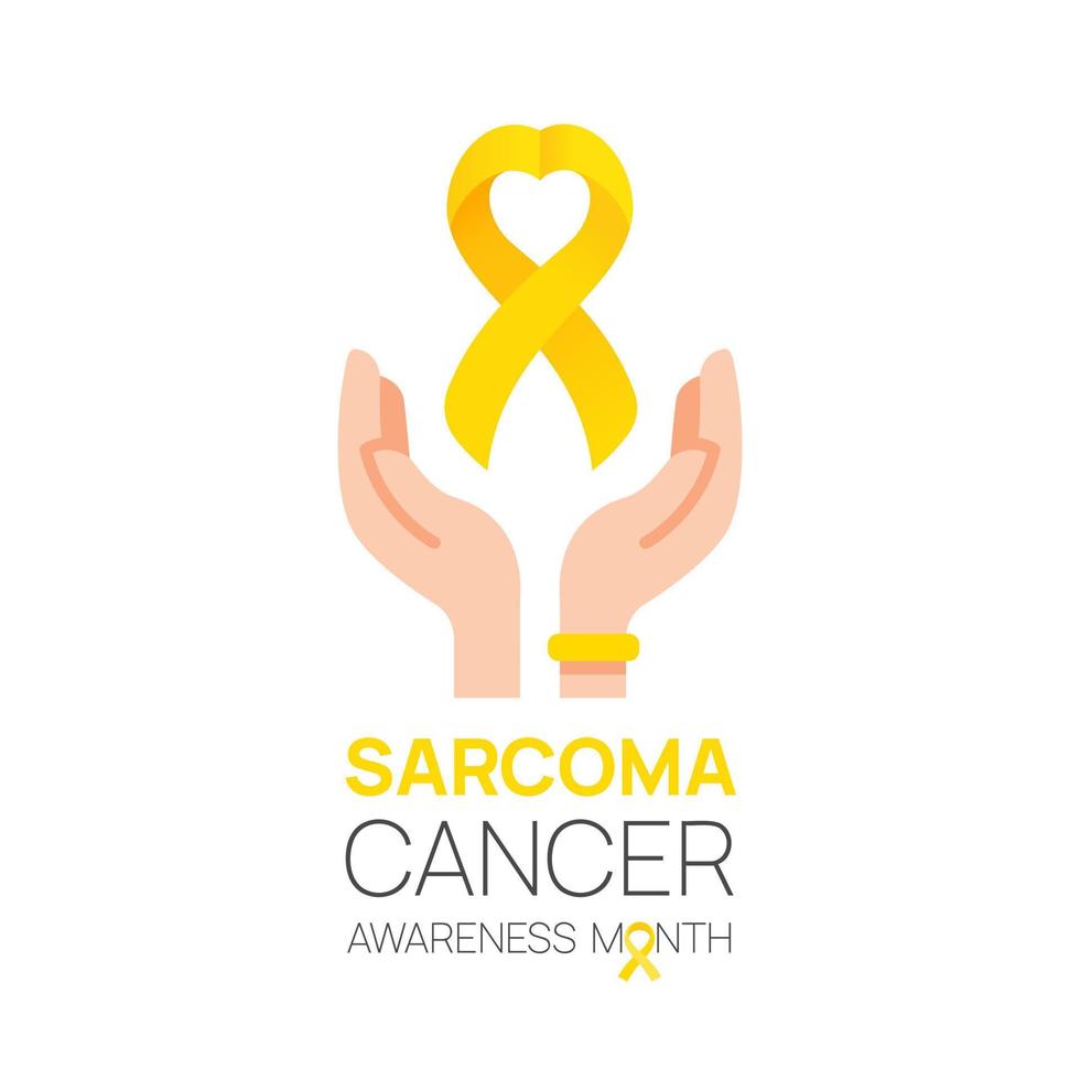mois de sensibilisation au cancer du sarcome et aux os. concept est observé chaque mois de juillet. illustration vectorielle.design pour affiche, bannière vecteur