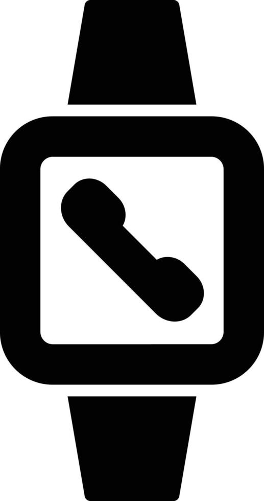 regarder l'icône de glyphe d'appel vecteur