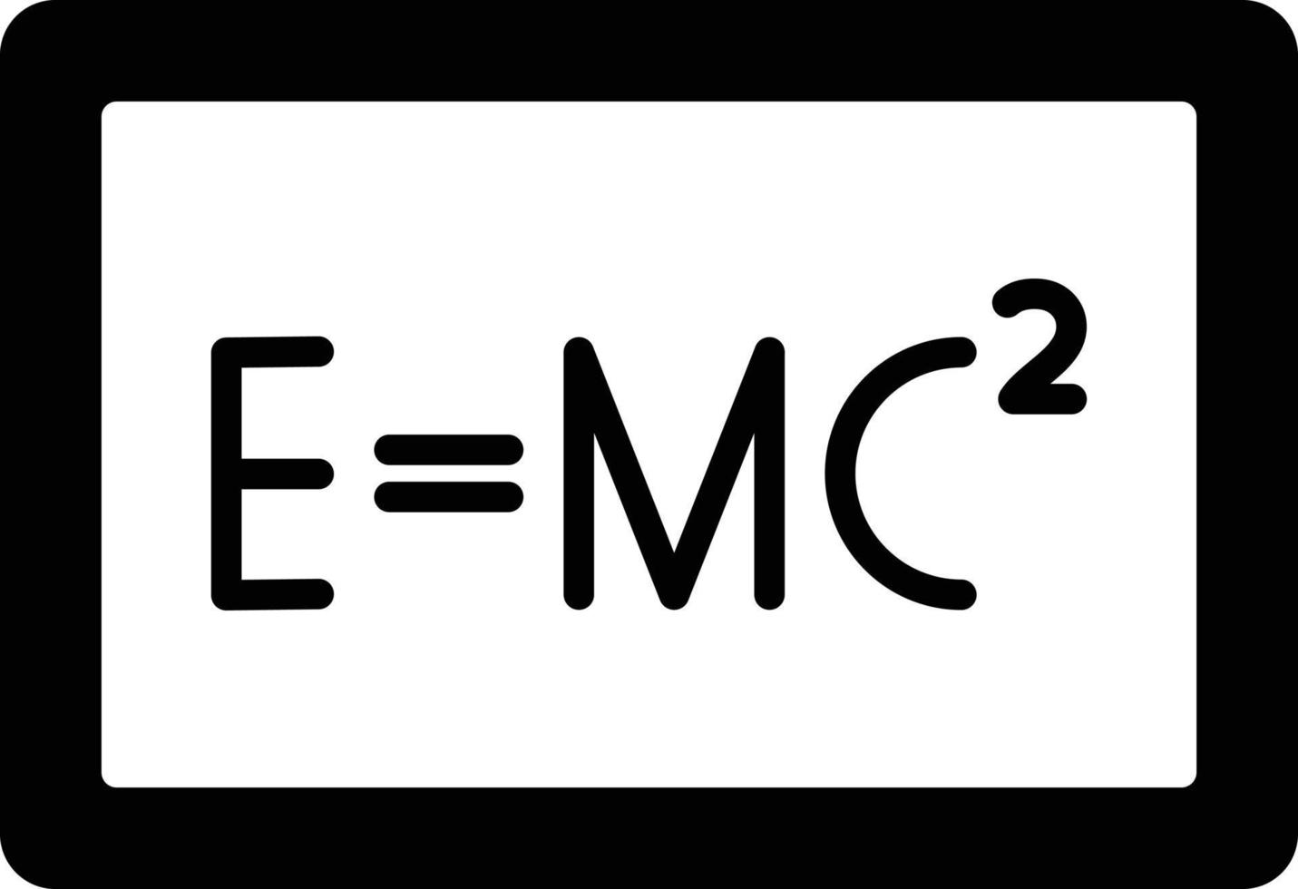 icône de glyphe de formule vecteur