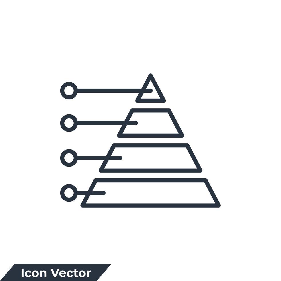 diagramme icône logo illustration vectorielle. modèle de symbole graphique pour la collection de conception graphique et web vecteur