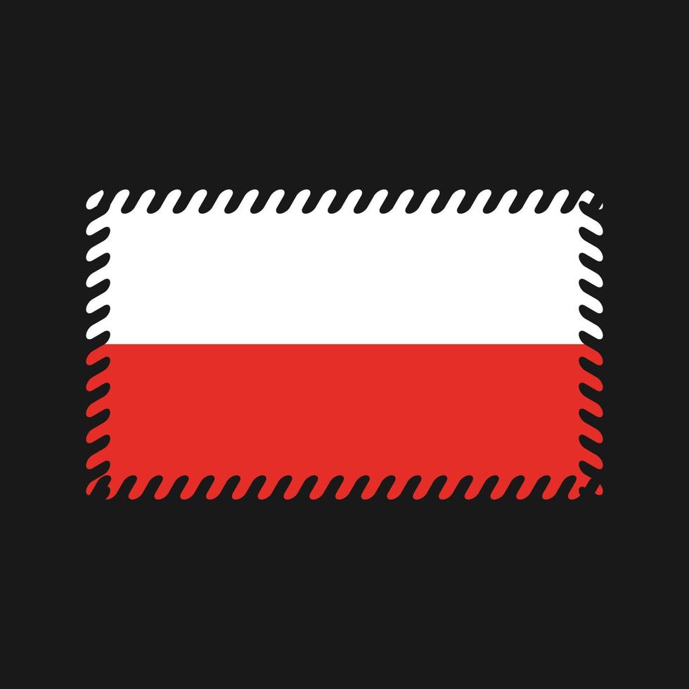 vecteur de drapeau de pologne. drapeau national