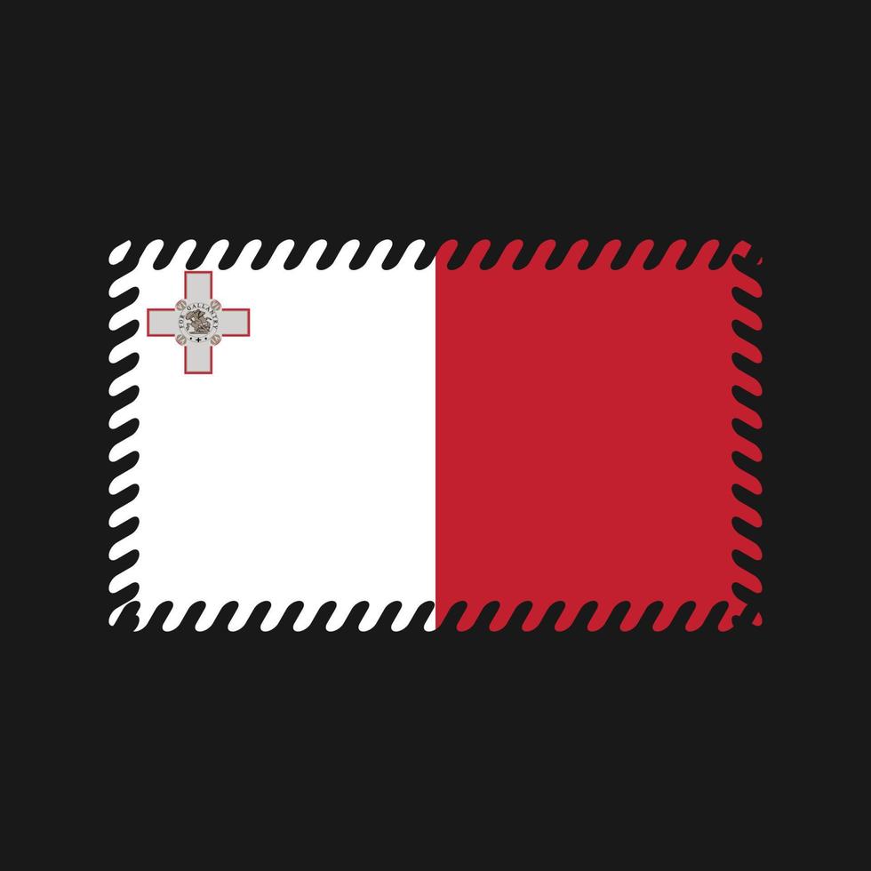 vecteur de drapeau de malte. drapeau national