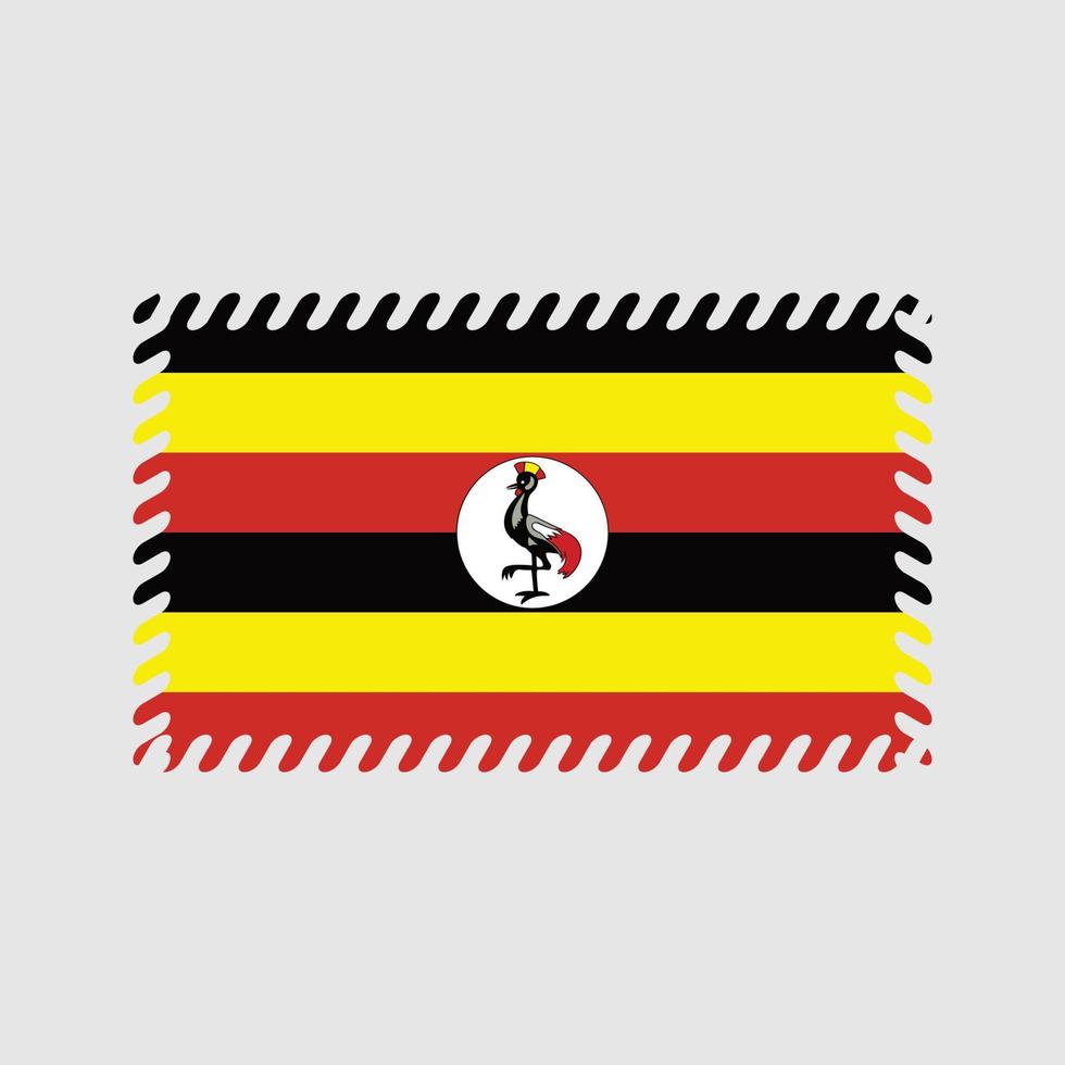 vecteur de drapeau de l'ouganda. drapeau national