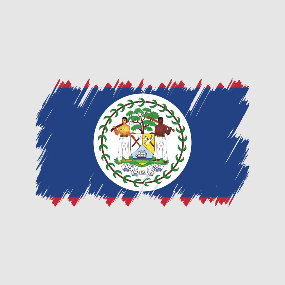 vecteur de brosse drapeau belize. drapeau national