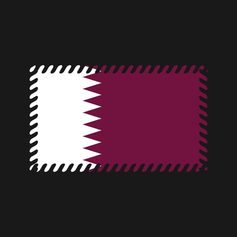 vecteur de drapeau qatar. drapeau national