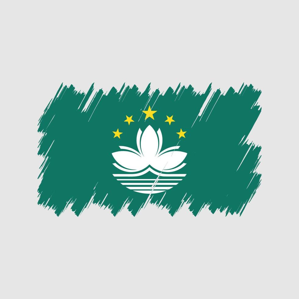 vecteur de brosse de drapeau de macao. drapeau national