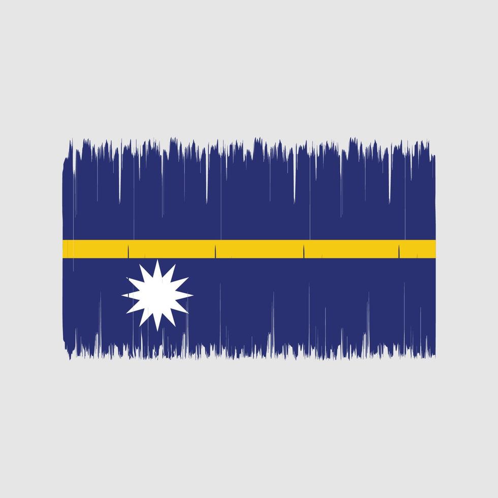 pinceau drapeau nauru. drapeau national vecteur