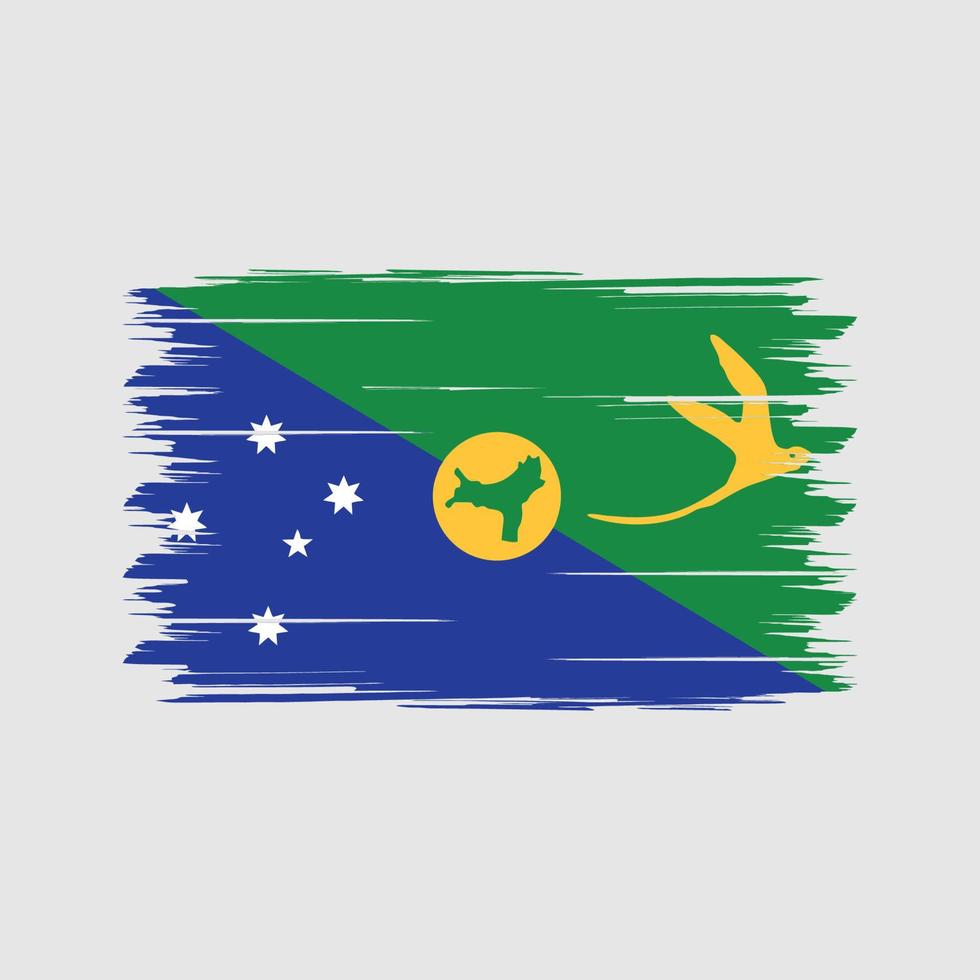 brosse de drapeau des îles de noël. drapeau national vecteur