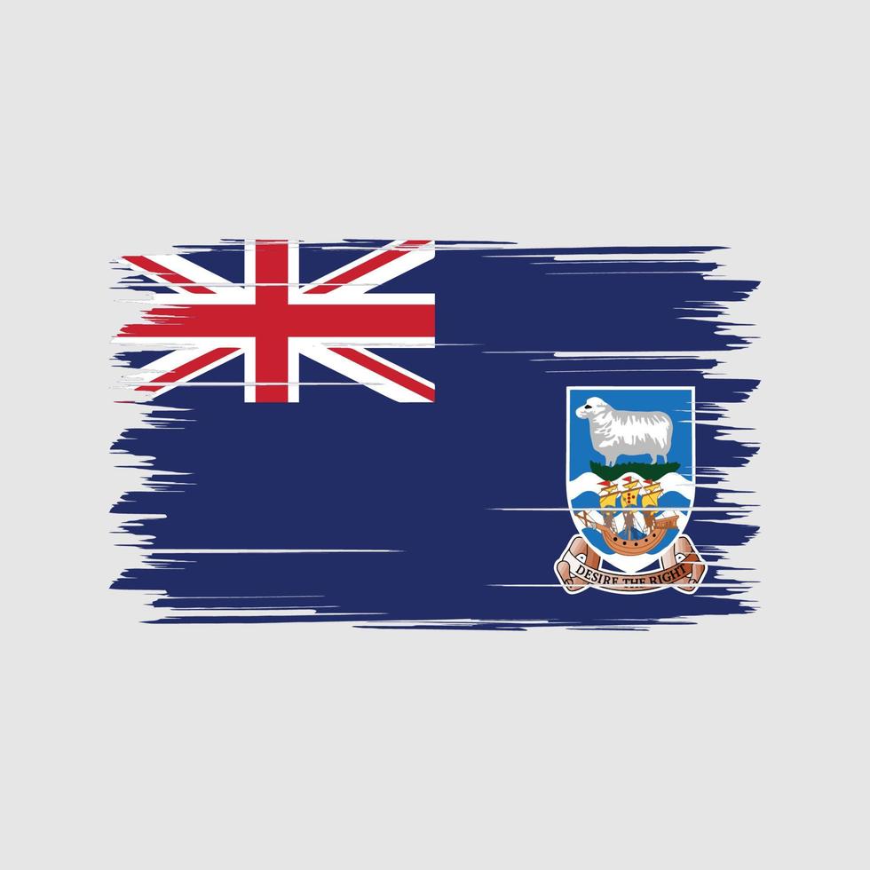 brosse de drapeau des îles malouines. drapeau national vecteur