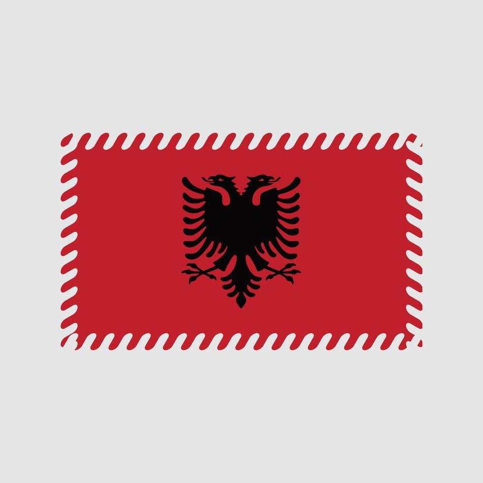 vecteur de drapeau d'albanie. drapeau national