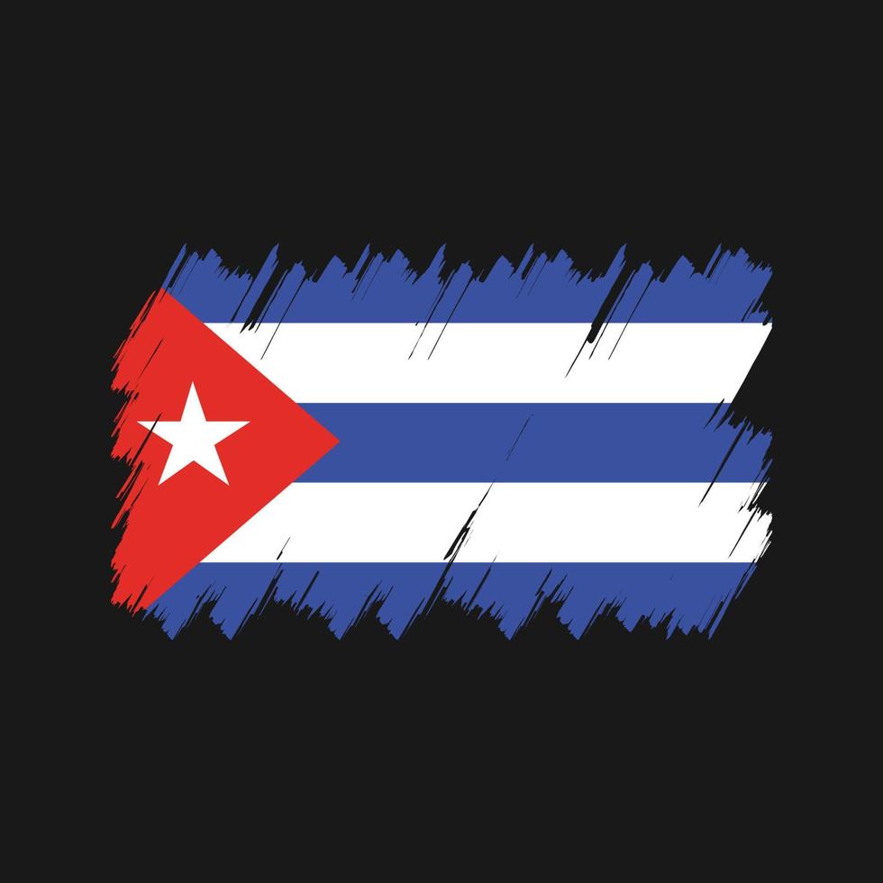 vecteur de brosse drapeau cuba. drapeau national