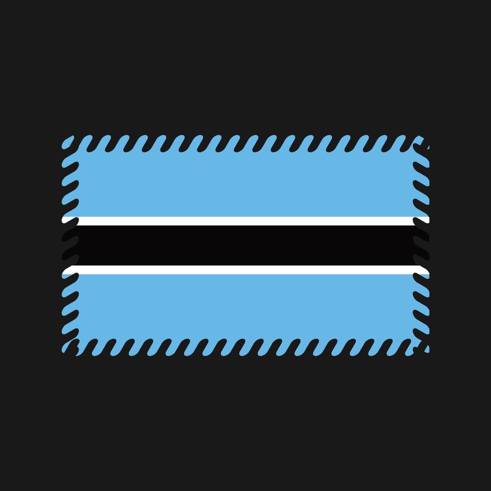 vecteur de drapeau du botswana. drapeau national