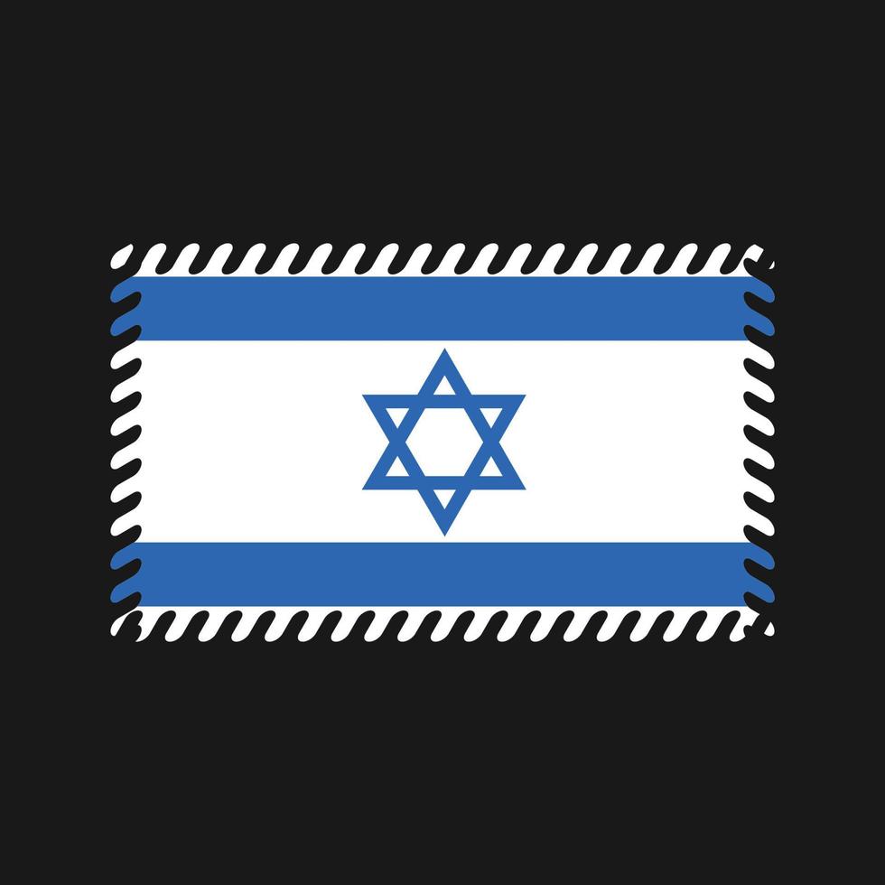 vecteur de drapeau d'Israël. drapeau national