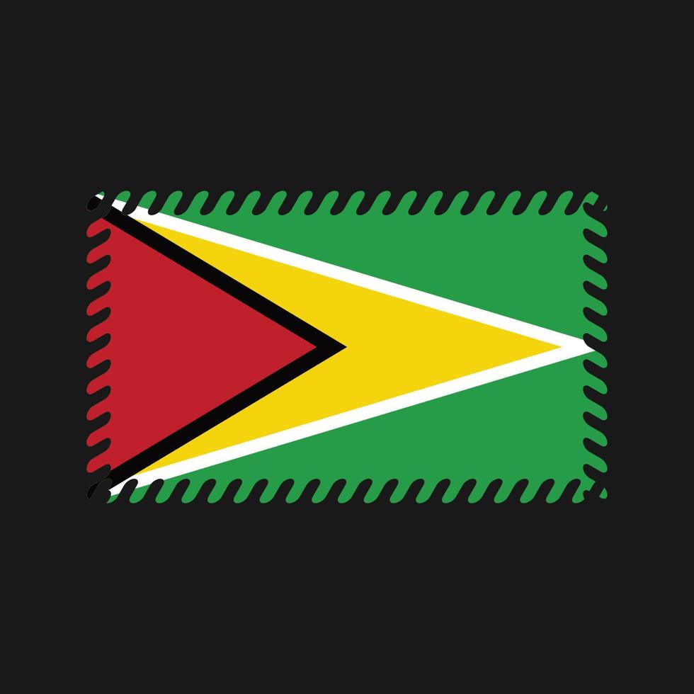 vecteur de drapeau de guyane. drapeau national