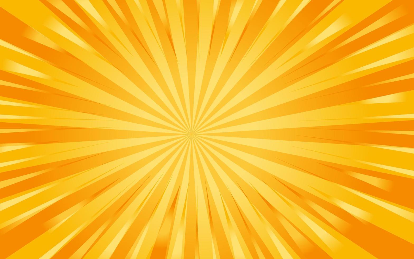 rayons de soleil style vintage rétro sur fond jaune, fond de motif sunburst. des rayons. illustration vectorielle de bannière d'été vecteur