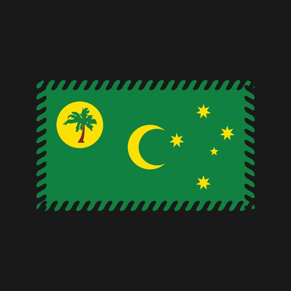 vecteur de drapeau des îles cocos. drapeau national