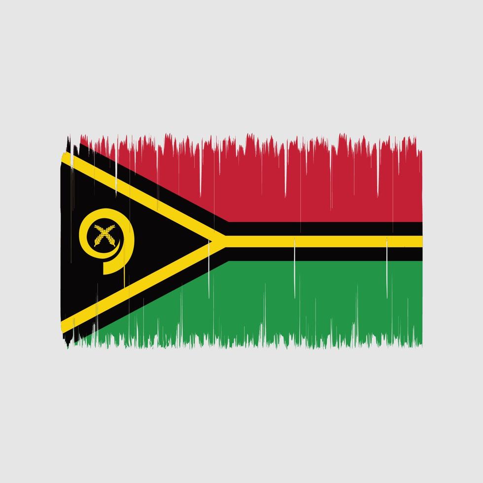 pinceau drapeau vanuatu. drapeau national vecteur