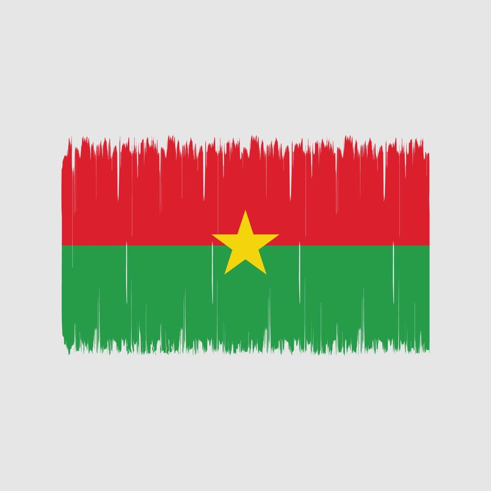 pinceau drapeau burkina faso. drapeau national vecteur