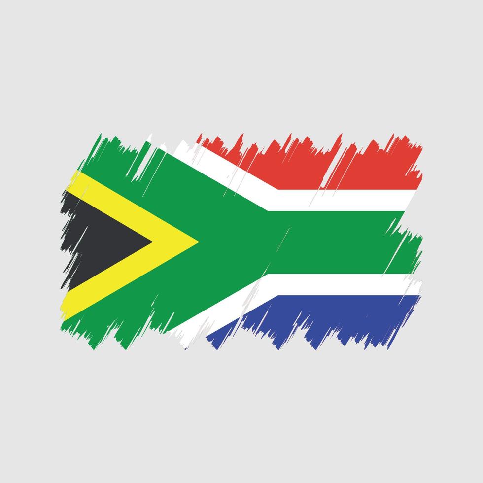 vecteur de brosse de drapeau de l'afrique du sud. drapeau national