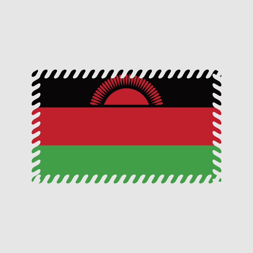vecteur de drapeau du malawi. drapeau national