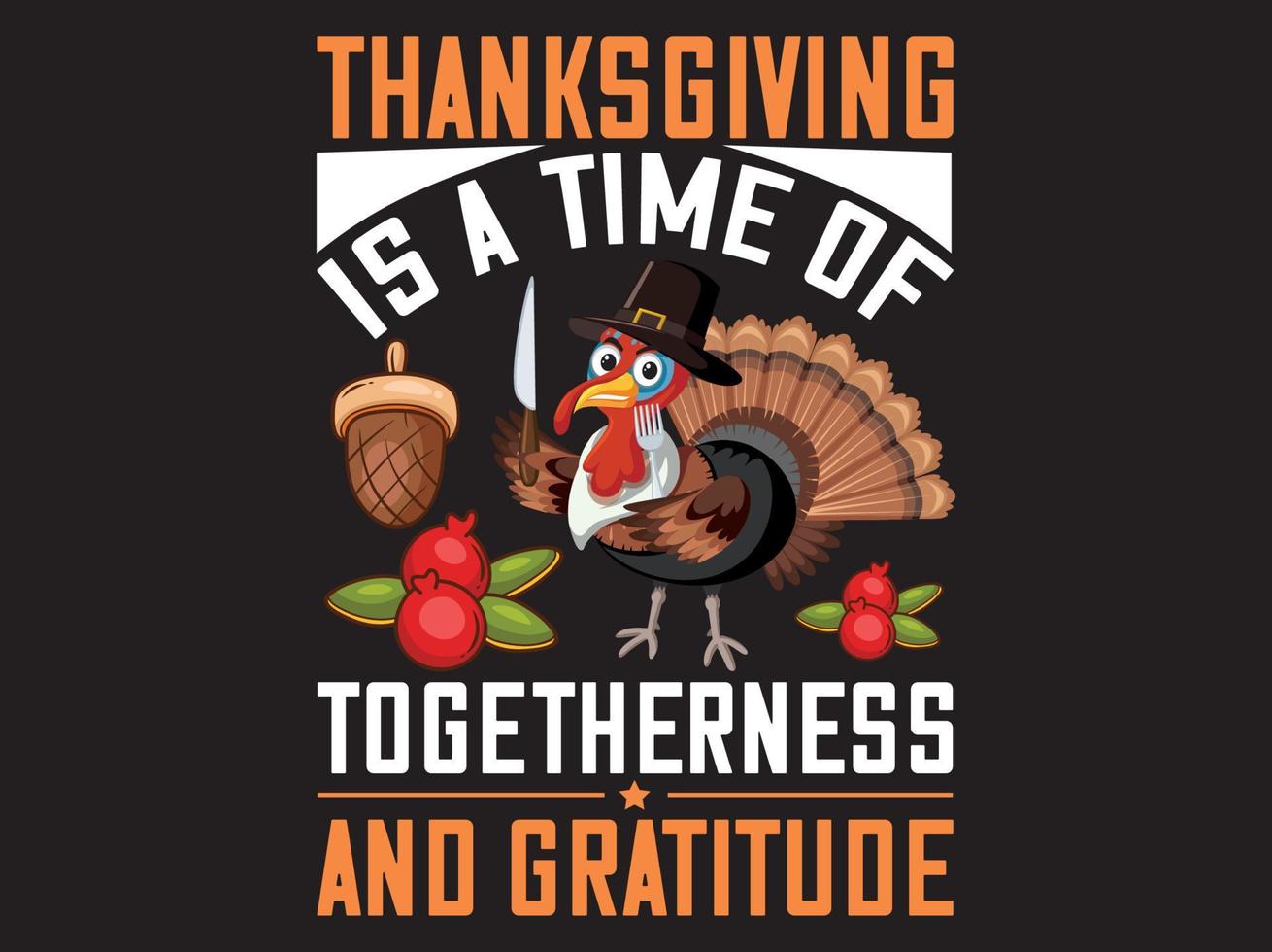 fichier vectoriel de conception de t-shirt de thanksgiving