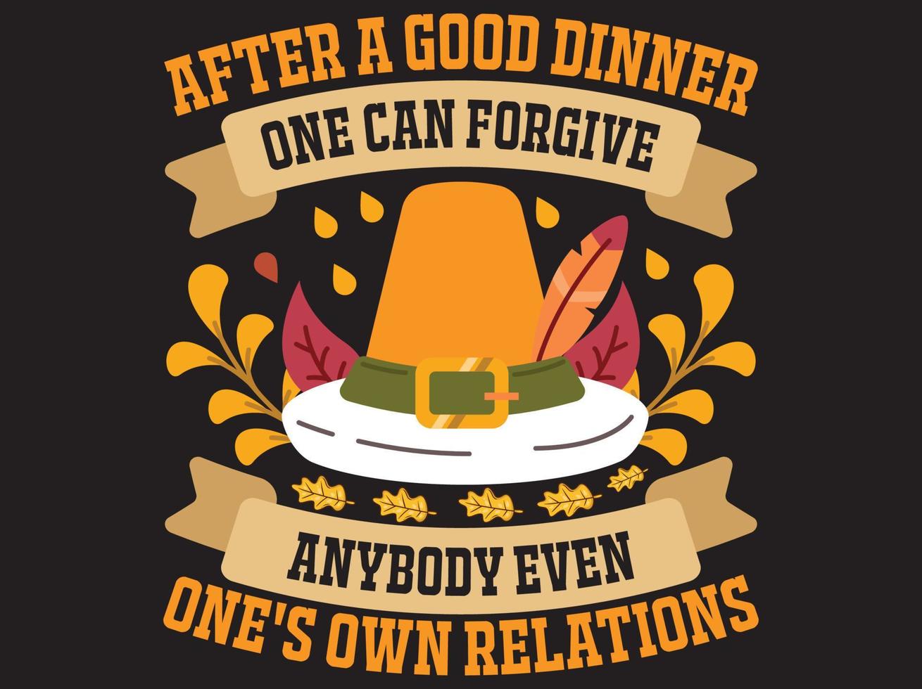 fichier vectoriel de conception de t-shirt de thanksgiving