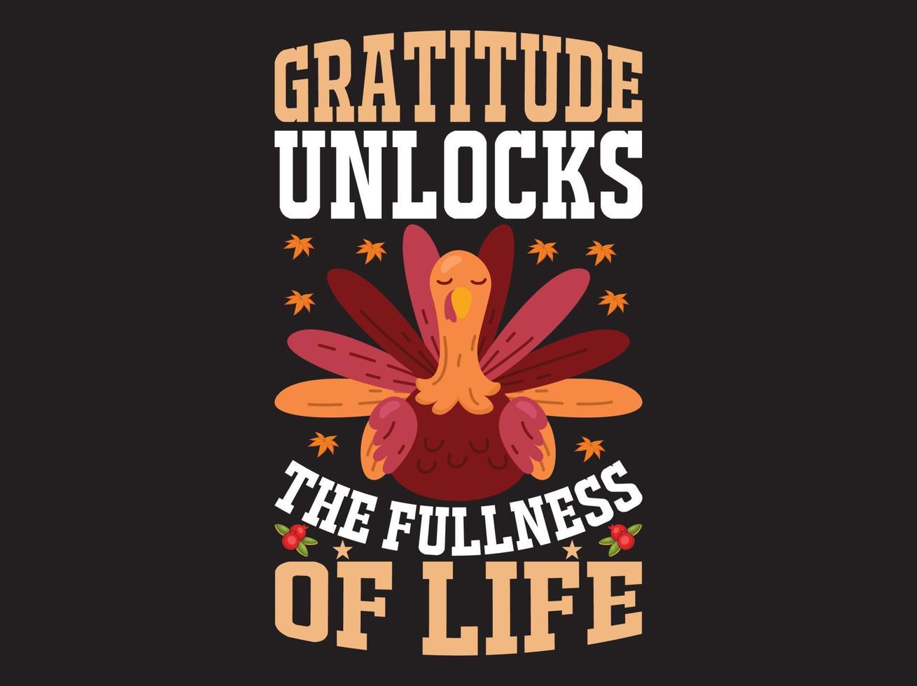 fichier vectoriel de conception de t-shirt de thanksgiving