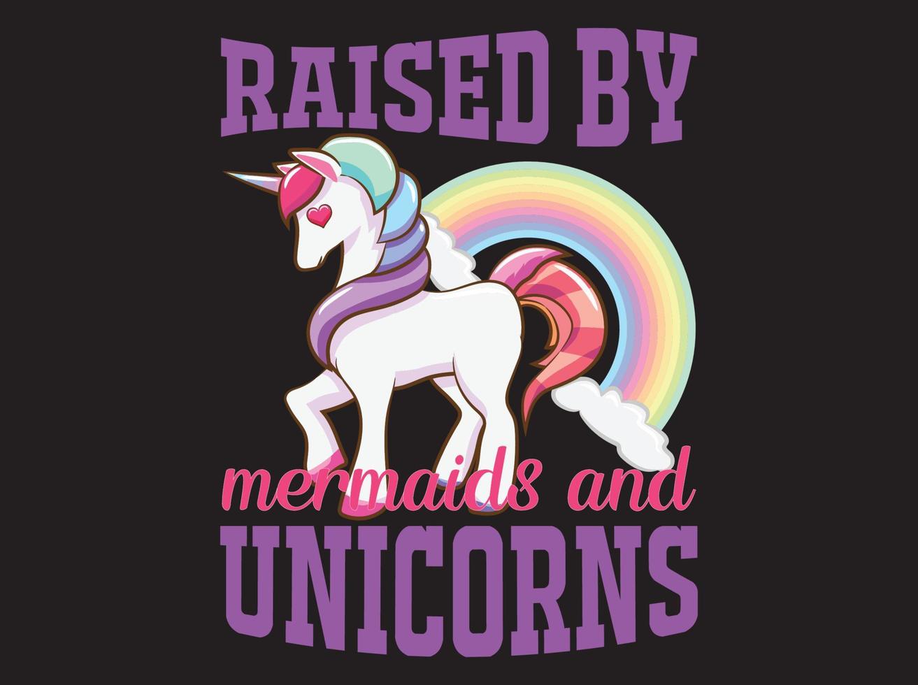 fichier vectoriel de conception de t-shirt licorne