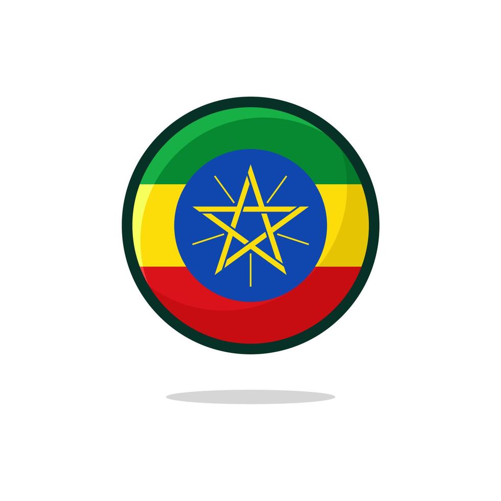 icône du drapeau de l'ethiopie vecteur