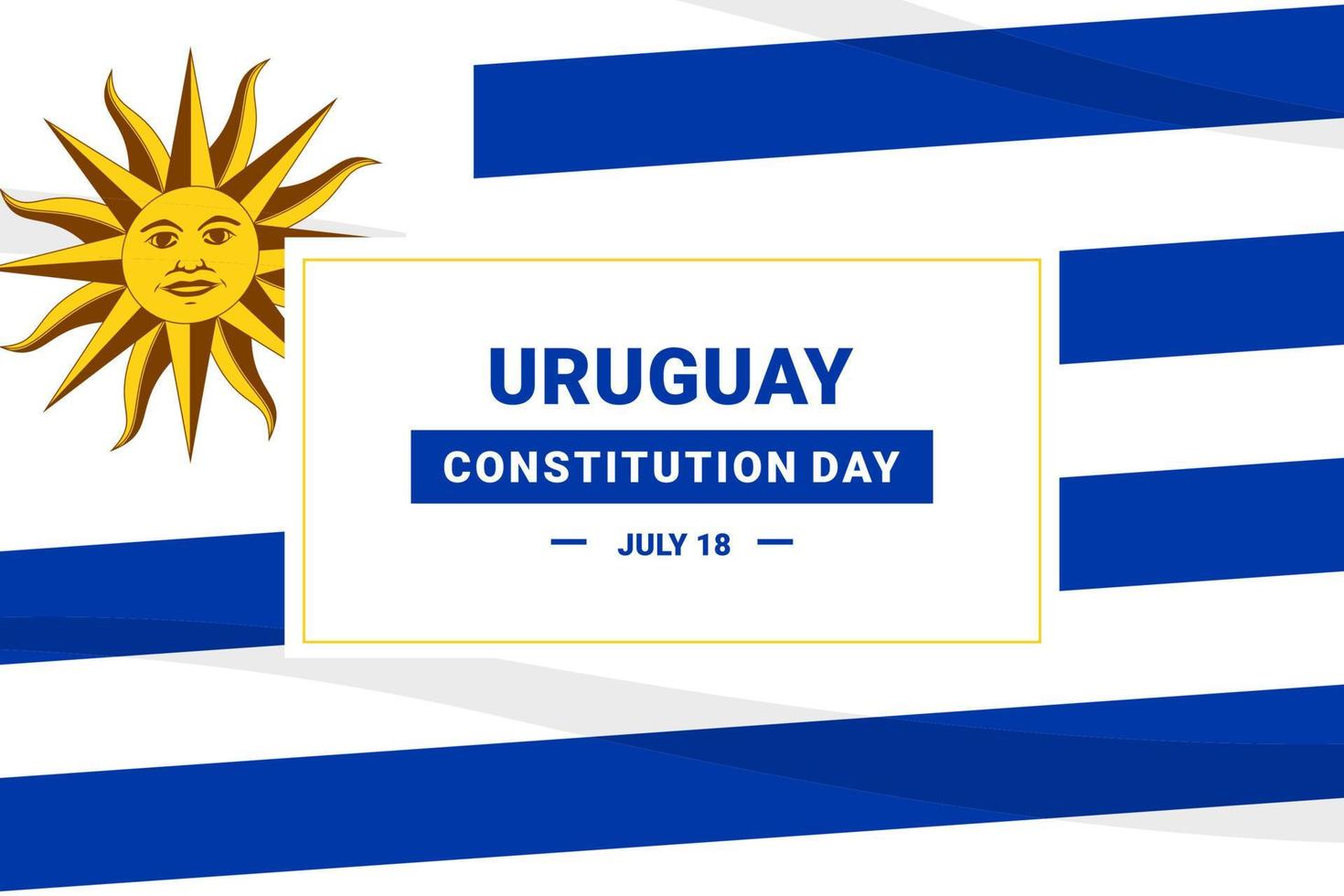 jour de la constitution de l'uruguay vecteur