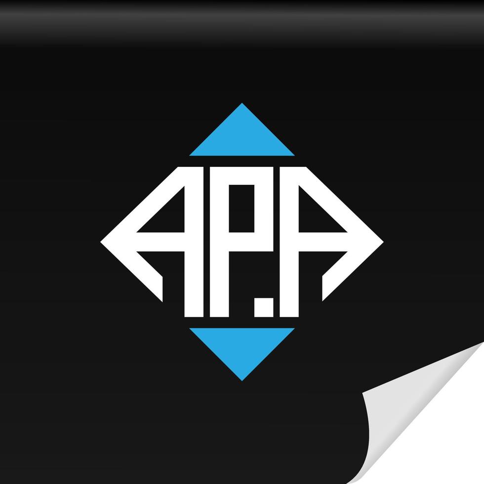 création de logo de lettre initiales créatives apa avec graphique vectoriel