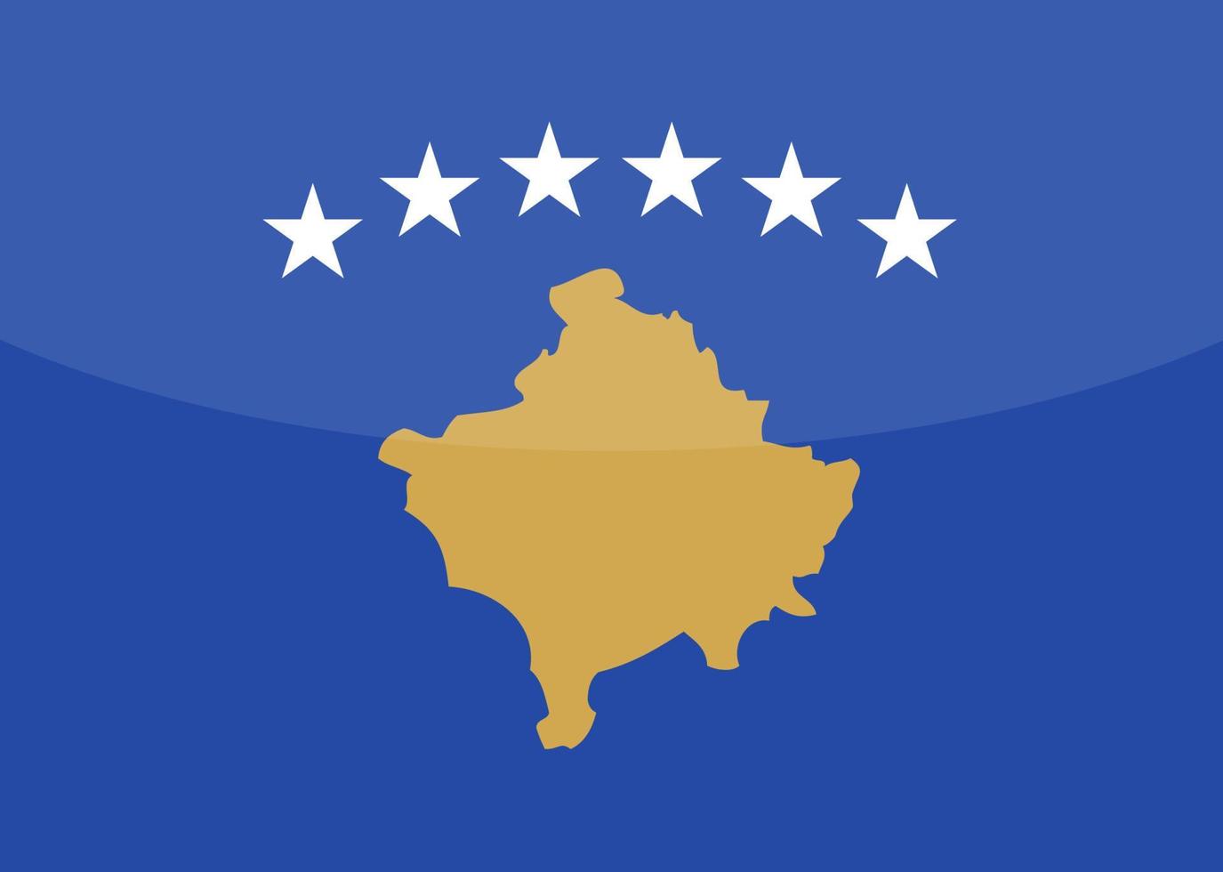 drapeau dessiné à la main de vecteur kosovo, eur