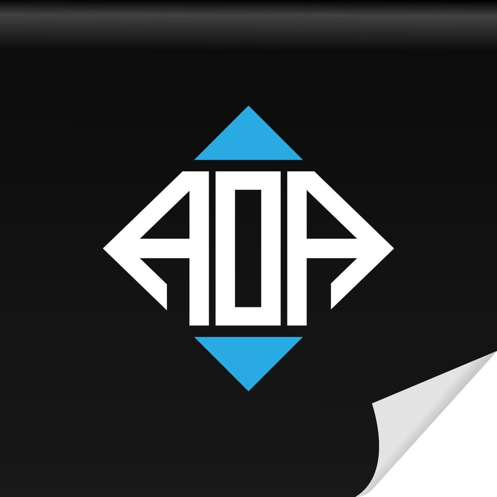 création de logo de lettre initiales créatives aoa avec graphique vectoriel