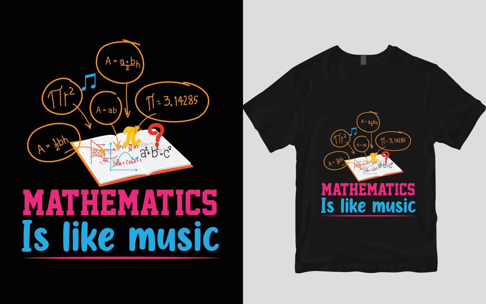 conception de t-shirt de mathématiques vecteur