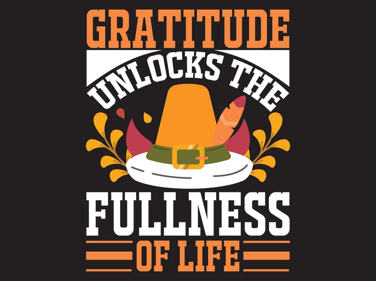 fichier vectoriel de conception de t-shirt de thanksgiving