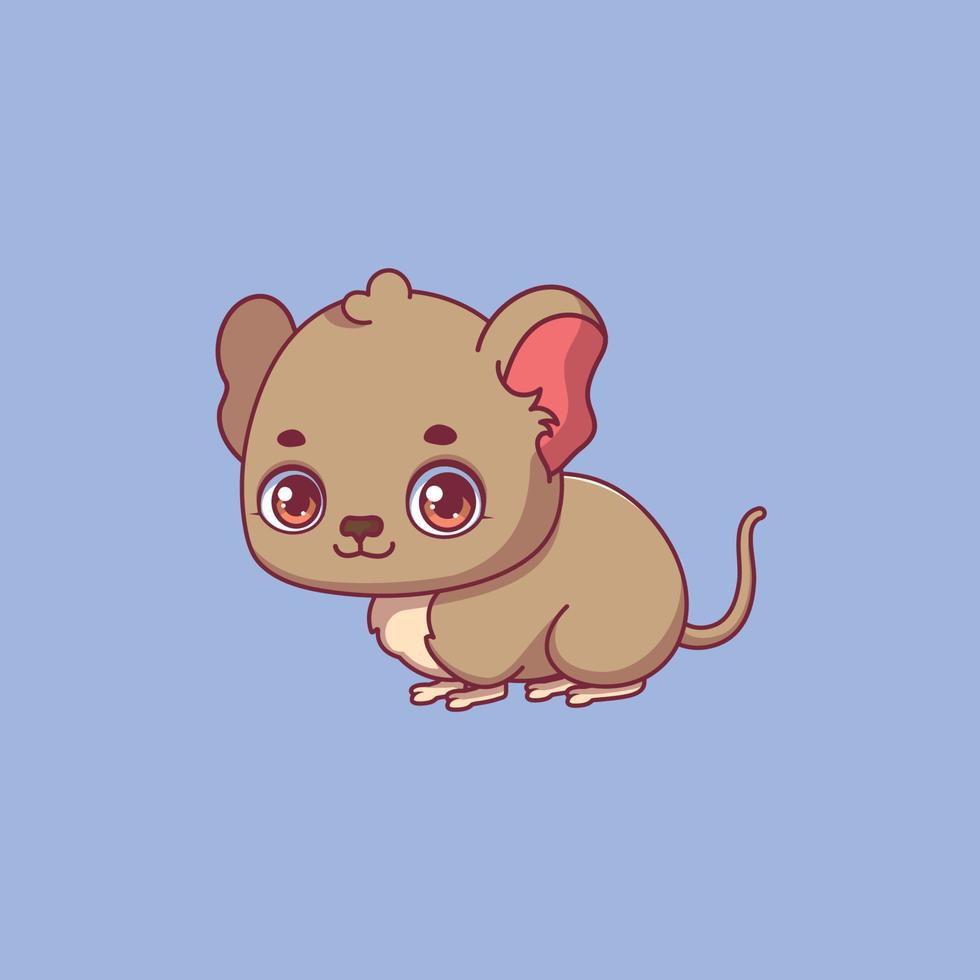 illustration d'un dessin animé degu sur fond coloré vecteur