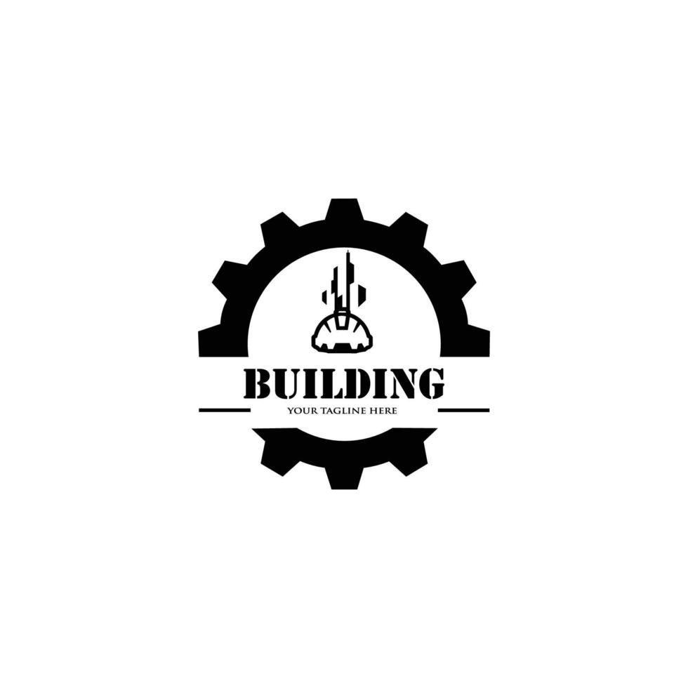 architecture et bâtiment. création de concept de logo vectoriel