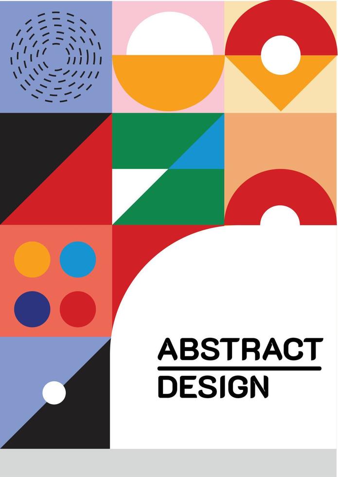 ensemble de couvertures abstraites modernes, conception de couvertures minimales. fond géométrique coloré, illustration vectorielle. vecteur