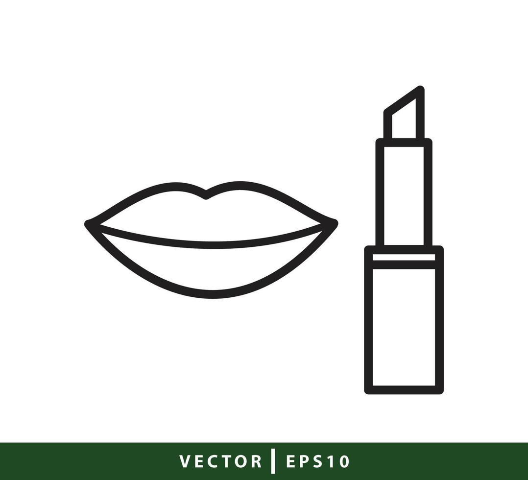modèle de conception de logo vectoriel icône rouge à lèvres