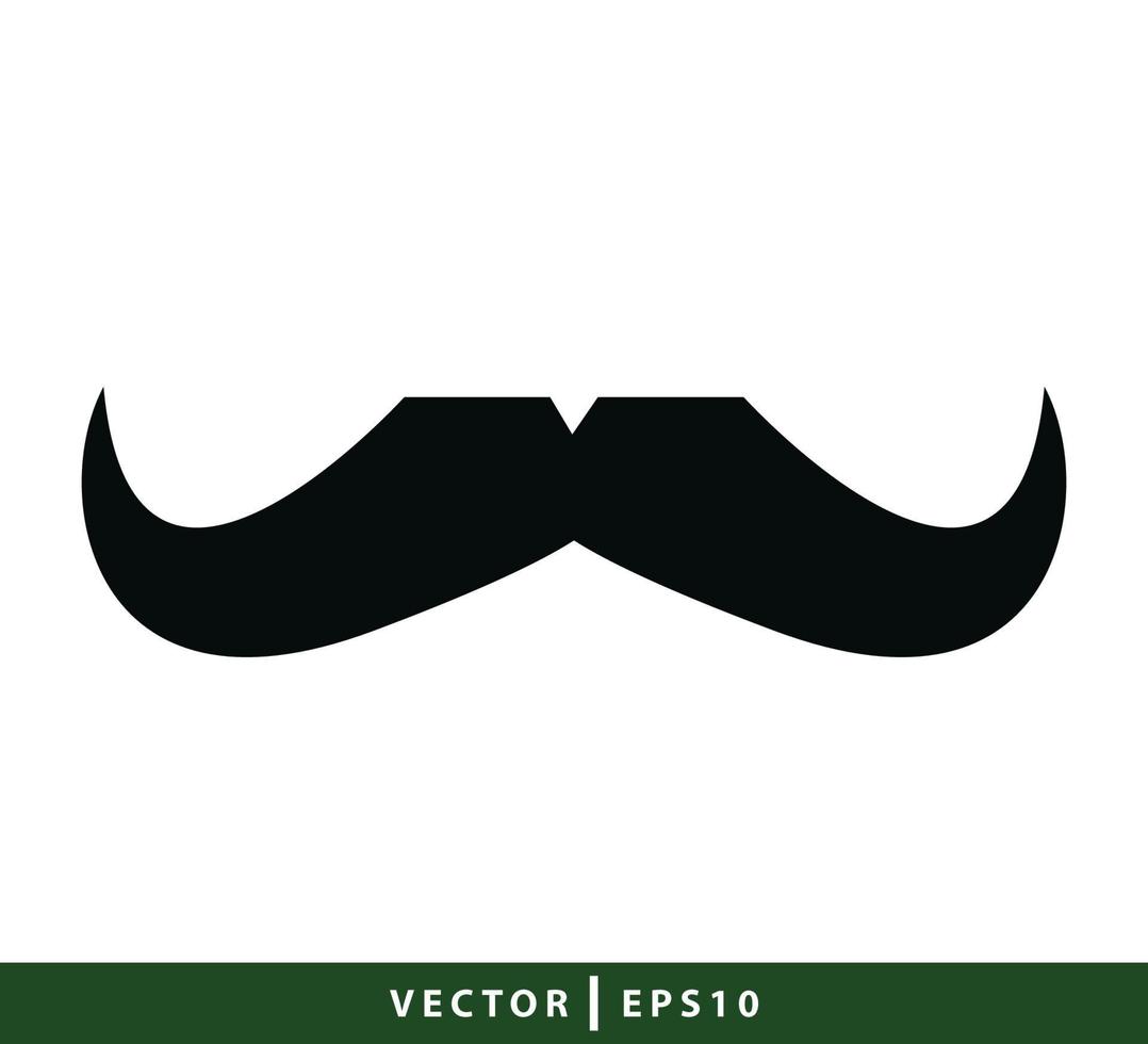 illustration de style plat icône moustache vecteur