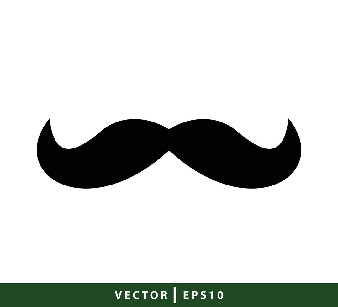 illustration de style plat icône moustache vecteur