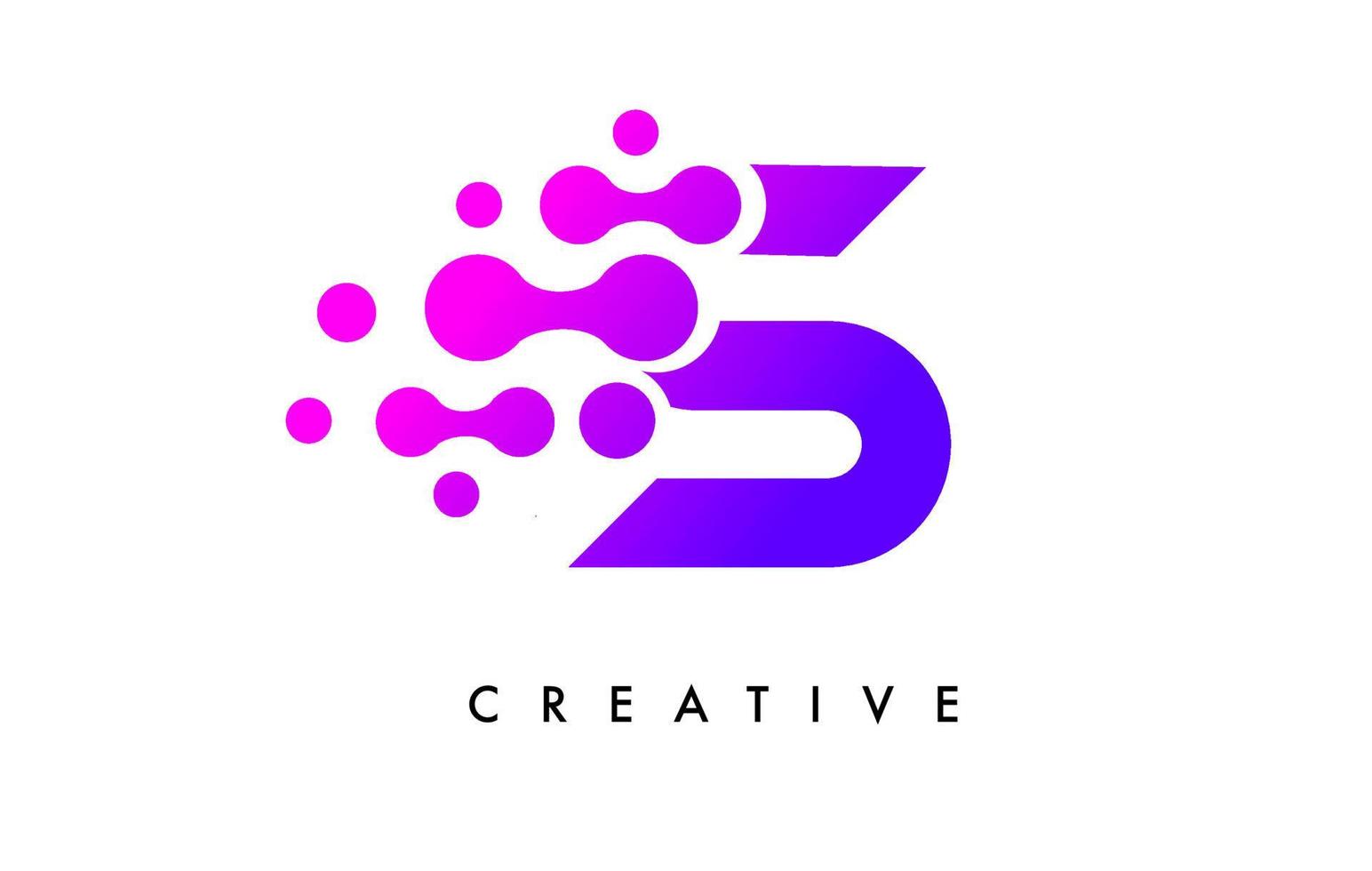 bulles points lettre s logo design. icône de lettre créative avec bulles bleues et vecteur de points circulaires