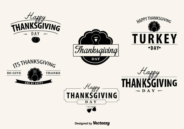 Badges du jour de Thanksgiving vecteur