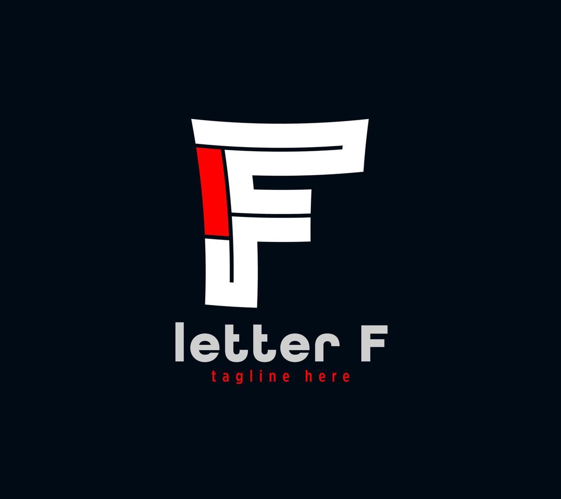création de logo lettre f. série spéciale unique. illustration vectorielle de modèle de conception minimale créative vecteur