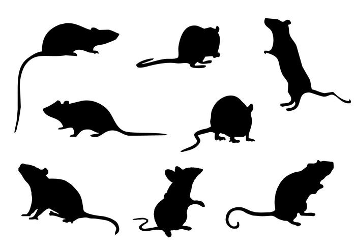 Vecteur de silhouette de souris gratuit