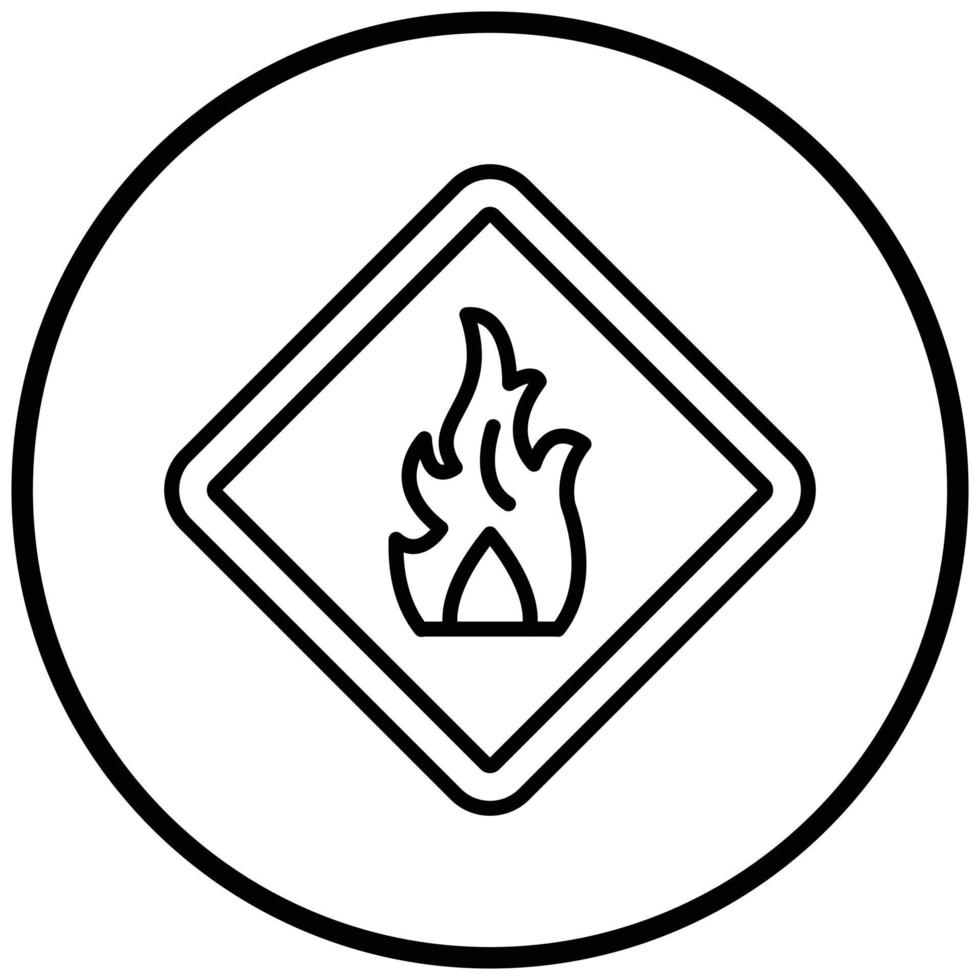 style d'icône inflammable vecteur