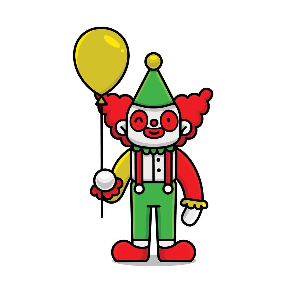 vecteur de clown mignon