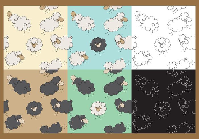 Motifs de moutons vectoriels vecteur